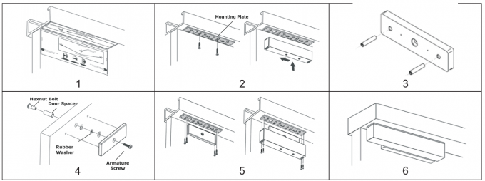 600LBS het dubbele Elektrische Magnetische Slot van de Holdingskracht voor Ijskastdeur 6